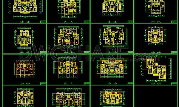 221. Functional layout plans of 85m2 apartments