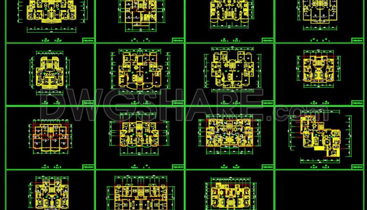 221. Functional layout plans of 85m2 apartments