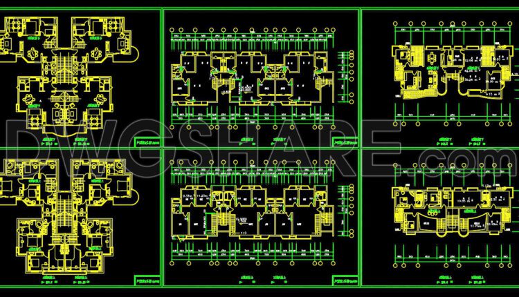 221. Functional layout plans of 85m2 apartments
