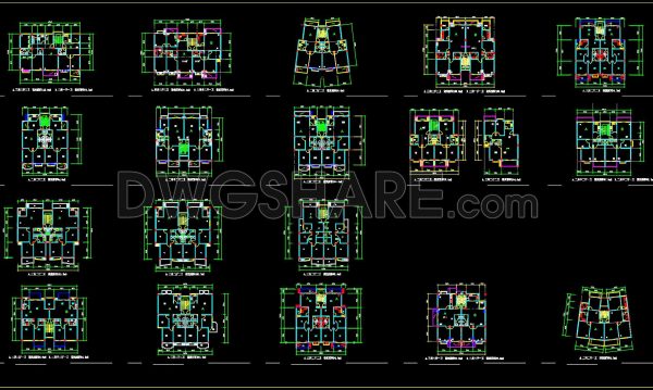 222. Functional layout plans of apartments ranging from 81m2 to 120m2