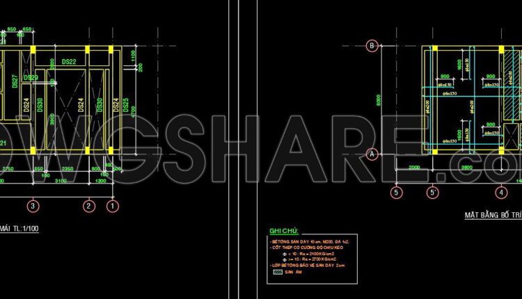 223. Structural Drawings Of 3-Story House A Complete Project 6m x 14m For Download