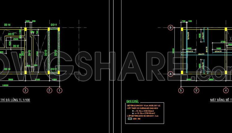 223. Structural Drawings Of 3-Story House A Complete Project 6m x 14m For Download