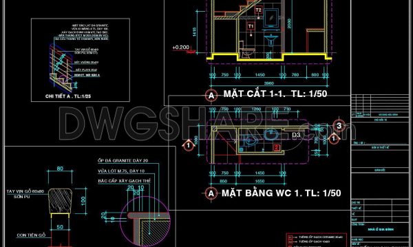2 years ago
                

                
             392226. Free download of CAD technical drawings for the construction of bathrooms in townhouses