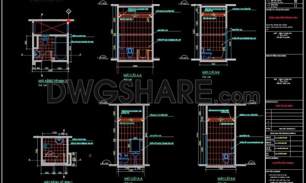 2 years ago
                

                
             476229. Free download of CAD technical drawings for the construction of bathrooms in townhouses