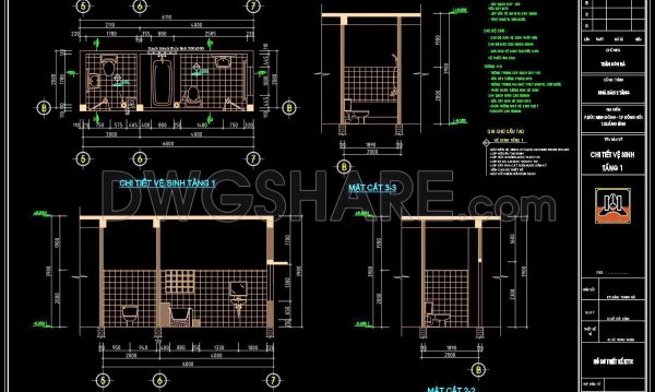 2 years ago
                

                
             384231. Free download of CAD technical drawings for the construction of bathrooms in townhouses