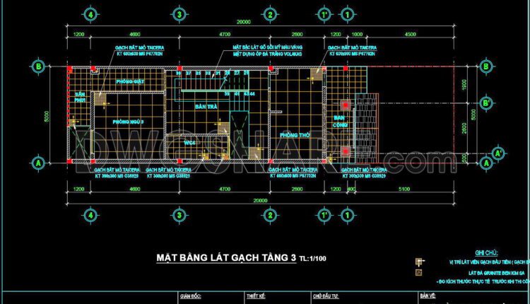 24. Download free detailed CAD drawings of floor plans for a 3-story townhouse
