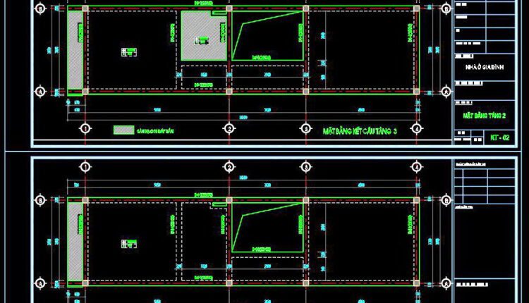 247. Structural Drawings Of 4-Story House A Complete Project 3.6m x 14.3m For Download