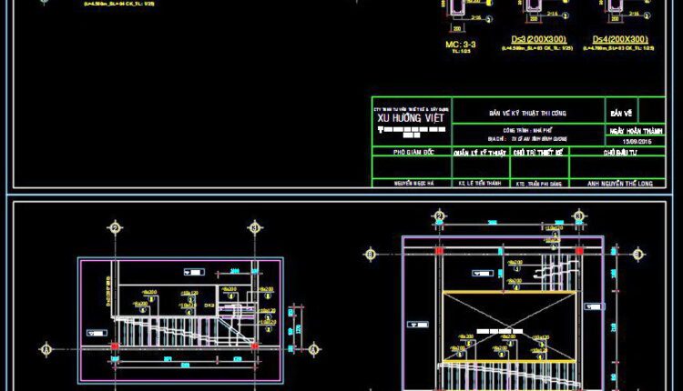 249. Structural Drawings Of 3-Story House A Complete Project 4.5m x 15.5m For Download