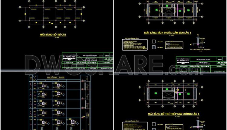 249. Structural Drawings Of 3-Story House A Complete Project 4.5m x 15.5m For Download