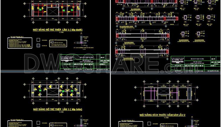 249. Structural Drawings Of 3-Story House A Complete Project 4.5m x 15.5m For Download