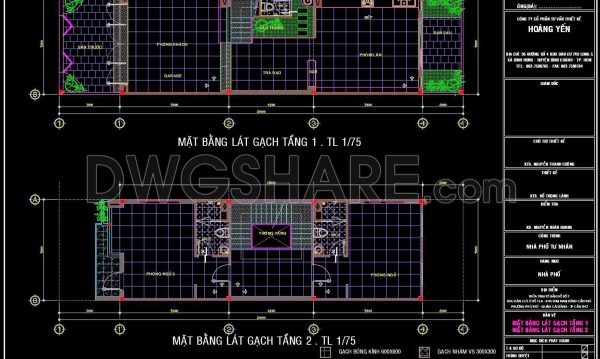 25. Download free detailed CAD drawings of floor plans for a 3-story townhouse