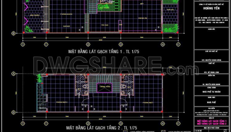 25. Download free detailed CAD drawings of floor plans for a 3-story townhouse (1)