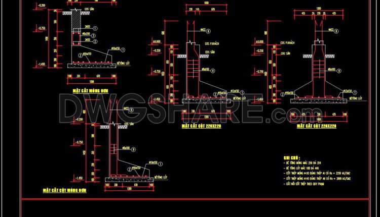 250. Structural Drawings Of 1-Story House A Complete Project 4.5m x 15m For Download