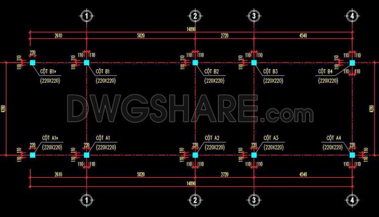 250. Structural Drawings Of 1-Story House A Complete Project 4.5m x 15m For Download