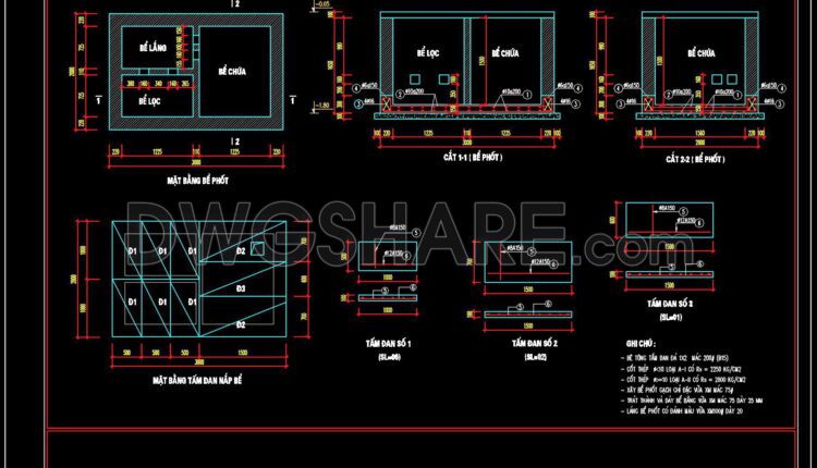 250. Structural Drawings Of 1-Story House A Complete Project 4.5m x 15m For Download