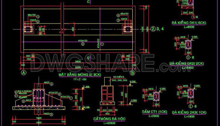 251. Structural Drawings Of 1-Story House A Complete Project 6m x 16m For Download