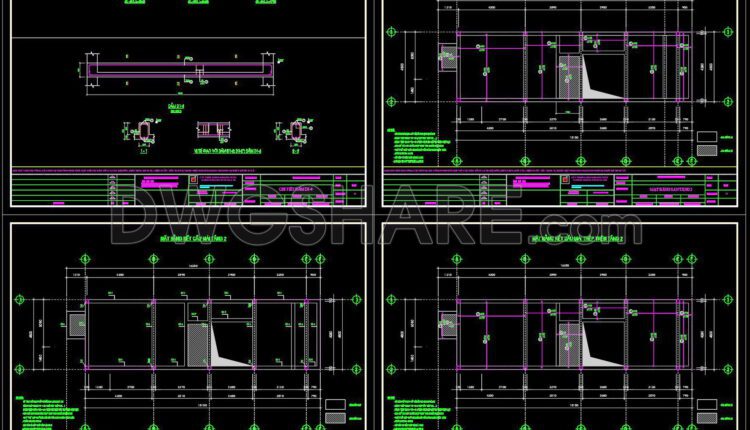 252. Structural Drawings Of 3-Story House A Complete Project 4.5m x 15m For Download