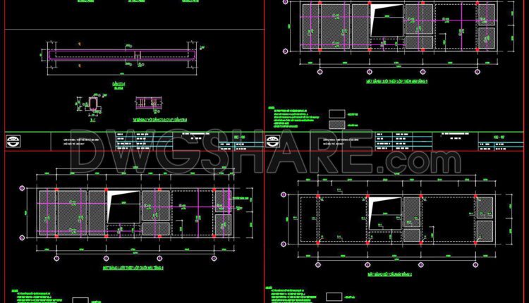 254. Structural Drawings Of 3-Story House A Complete Project 4m x 12.7m For Download