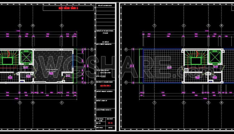 29. Download free detailed CAD drawings of floor plans for a 4-story townhouse