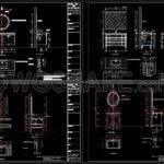 297. CAD drawings of the technical details of residential bathroom ...