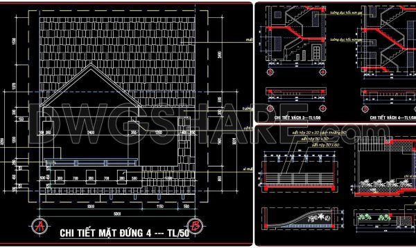 2 years ago
                

                
             401301. Detailed architectural CAD drawings of the facade, balcony, railing townhouse
