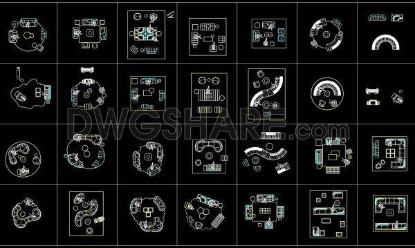 301. Free download the modern Swiss De Sede sofa CAD block library