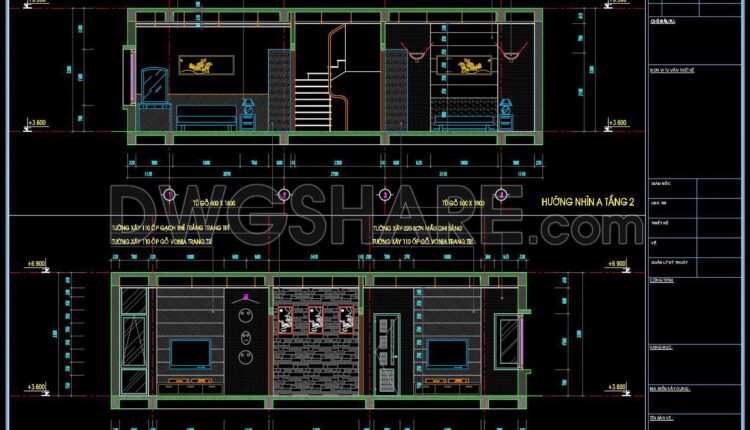 303. Detailed architectural CAD drawings of vertical facade wall sections townhouse
