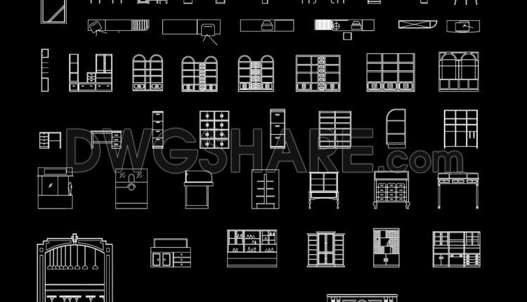 303. Free download auxiliary furniture CAD blocks