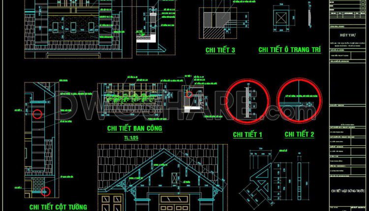 305. Detailed architectural CAD drawings of the facade townhouse