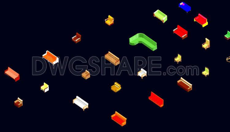 308. Tables And Chairs 3D Cad Blocks free download