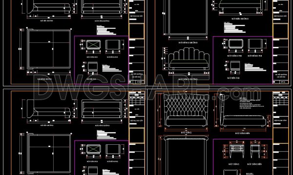2 years ago
                

                
             1,270317. Free download CAD drawings of the technical details of various types of beds