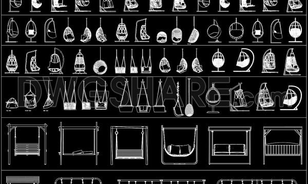 2 years ago
                

                
             8,115318. Latest super full hanging chair, swing chair, rocking chair CAD library