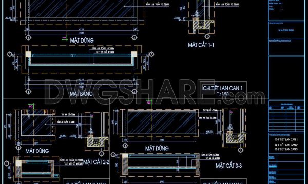 2 years ago
                

                
             920324. Detailed architectural CAD drawings of the balcony, railing of the townhouse