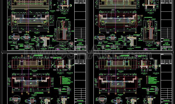 325. Architectural CAD Detail Drawings of the Basement Ramp, Staircase Lobby, Balcony, and Roof Hatch
