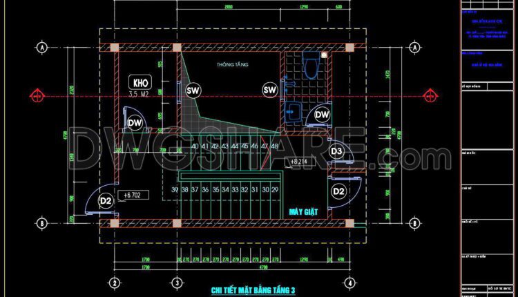 326. Free download of detailed architectural CAD drawings for facades, balconies, staircases, and restrooms in townhouses