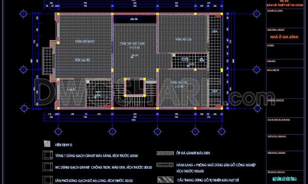 33. Download free detailed CAD drawings of floor plans for a 4-story townhouse