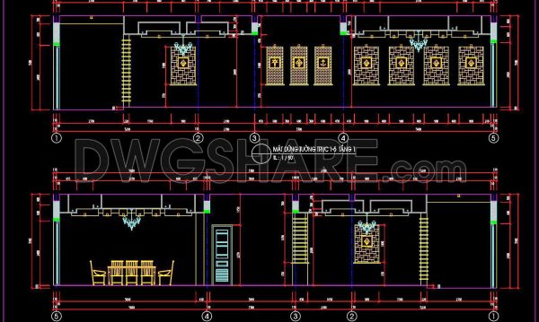 330. Free download of elevation drawings for decorative wall surfaces in townhouses