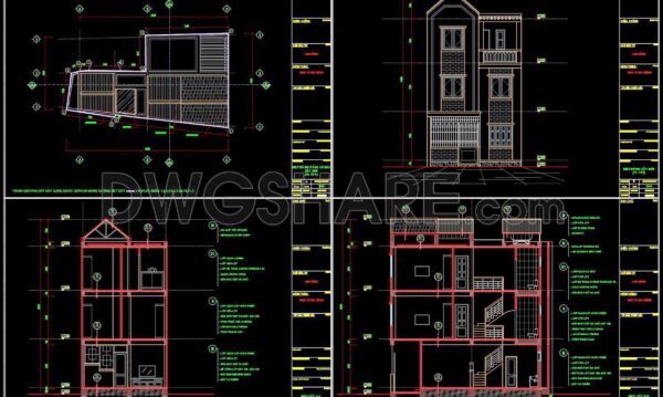 2 years ago
                

                
             512343. CAD design drawings for a 3-story townhouse with dimensions of 4.9m x 11m