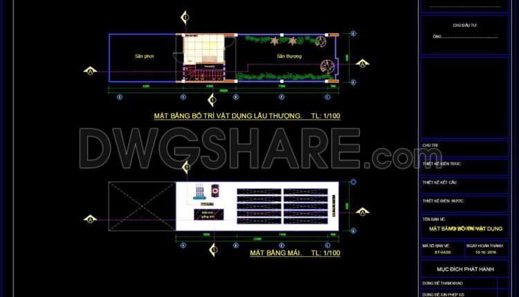 349. CAD design drawings for a 3-story townhouse with dimensions of 4.7m x 17m