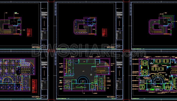 35. CAD Construction Drawings for the Interior Design and Decoration of a Japanese Restaurant Project