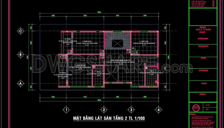 36. Download free detailed CAD drawings of floor plans for a 3-story townhouse