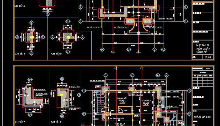 362. Download CAD design drawings for a 3-story French classical villa with dimensions of 12.3m x 16.7m