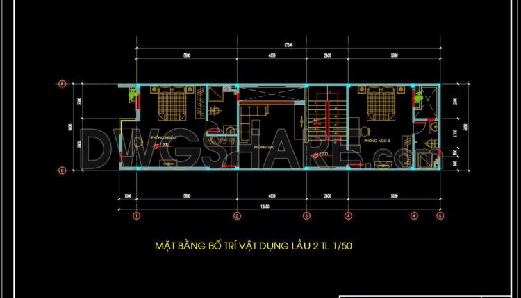 365. Download CAD Design Drawings for a 4-Story House with Dimensions 5m x 19.8m (3)