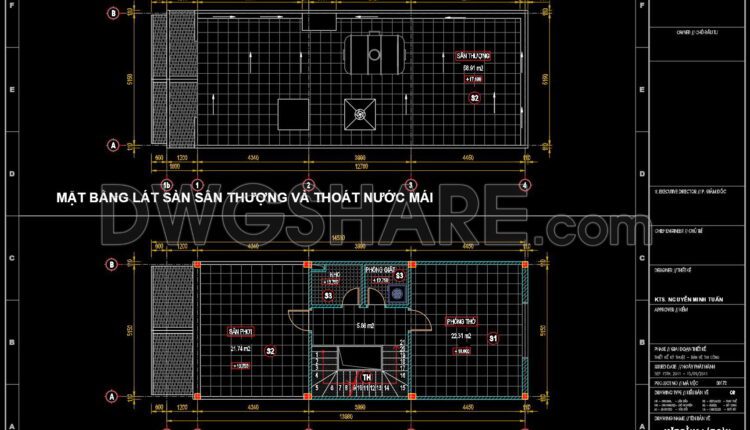 37. Download free detailed CAD drawings of floor plans for a 5-story townhouse