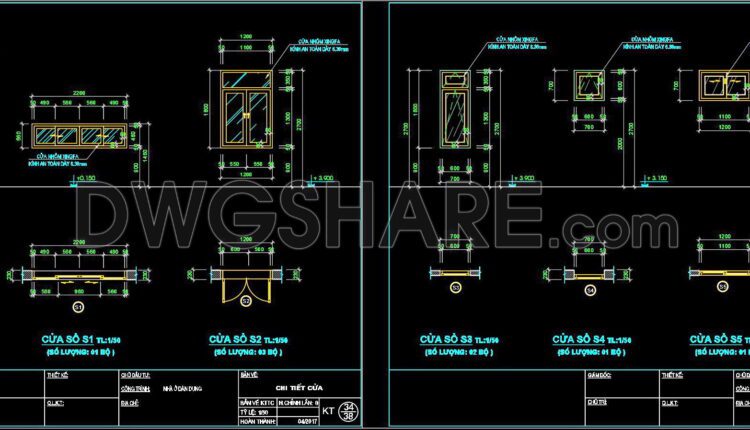 528. Detailed CAD Drawings Of Doors, Windows For Download