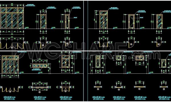 528. Detailed CAD Drawings Of Doors, Windows For Download