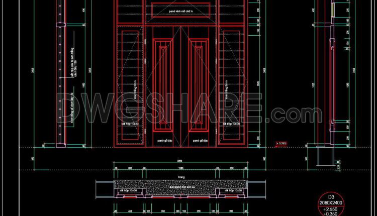 535. Detailed CAD Drawings Of Doors, Windows For Download