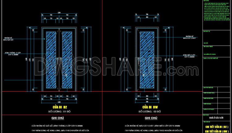 536. Detailed CAD Drawings Of Doors, Windows For Download