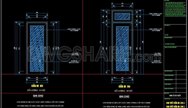 536. Detailed CAD Drawings Of Doors, Windows For Download