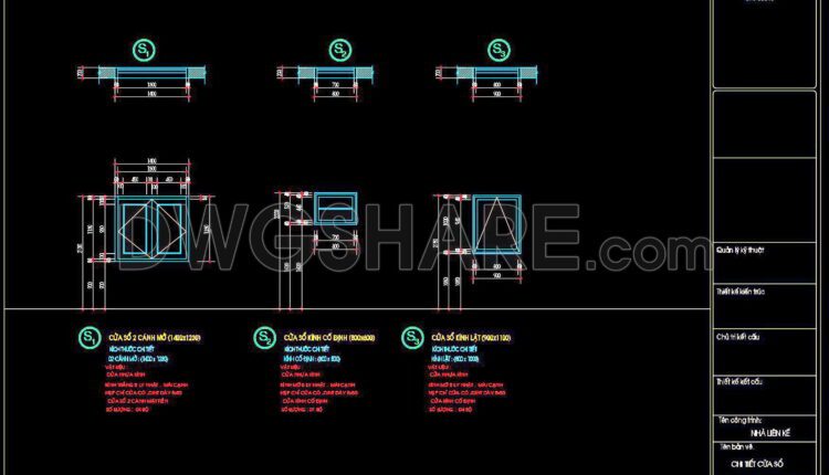 537. Detailed CAD Drawings Of Doors, Windows For Download